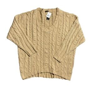 AFRM Sand Long Sleeve Chunky Knit Oversized Sweater M/L